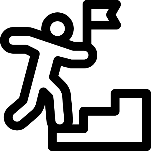 Person running up stairs